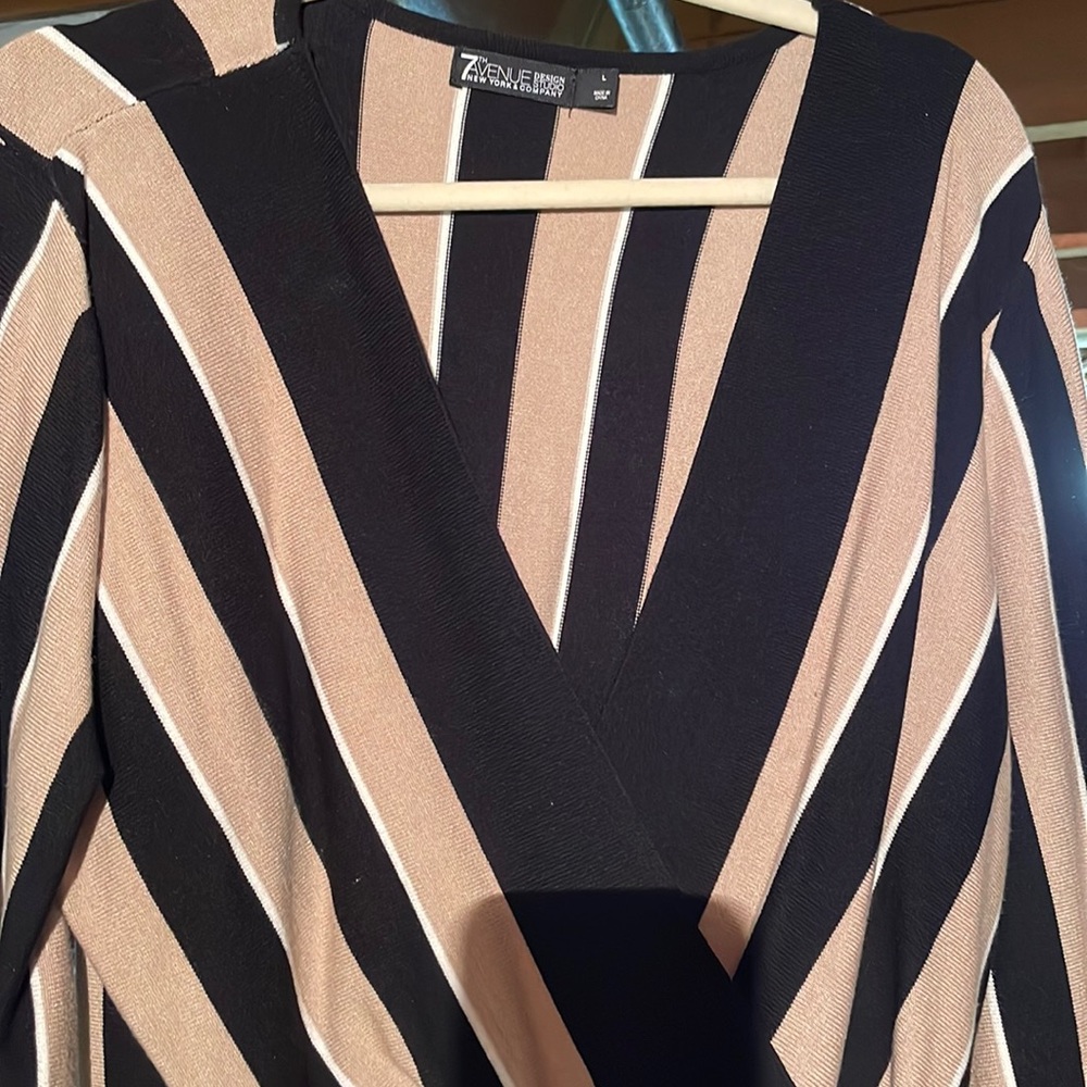 New York & Company striped sweater. Wore once. Excellent condition looks new